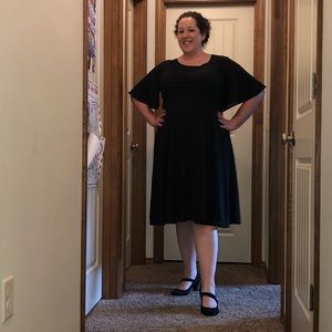 GEORGETTE LACE UP BACK MIDI DRESS